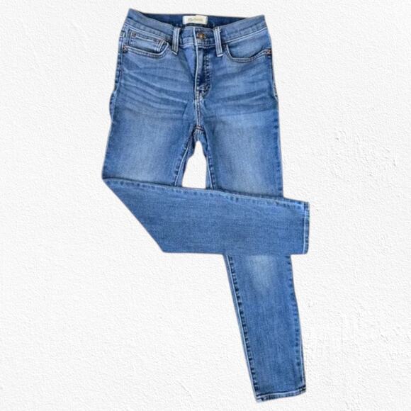 Madewell Medium Wash Roadtripper Stretch Mid Rise Womens Skinny Jeans Size 25P - Picture 1 of 9